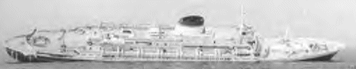 The Andrea Doria as seen on the ocean liner Ile De France